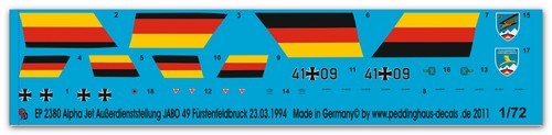 Decalcomanie peddinghaus 72 - decalcomanie, 1/72